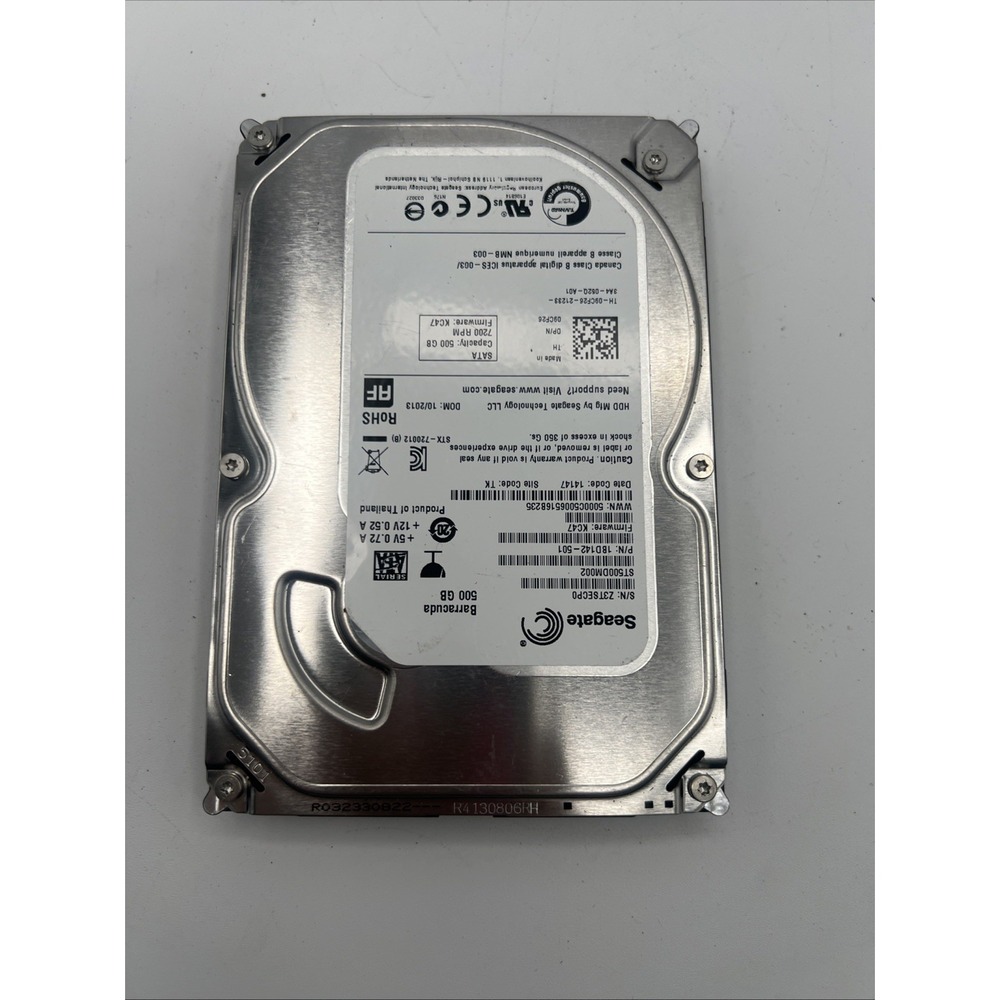 Seagate 500GB Barracuda HDD hard drive SATAIII ST3500413AS 7200RPM